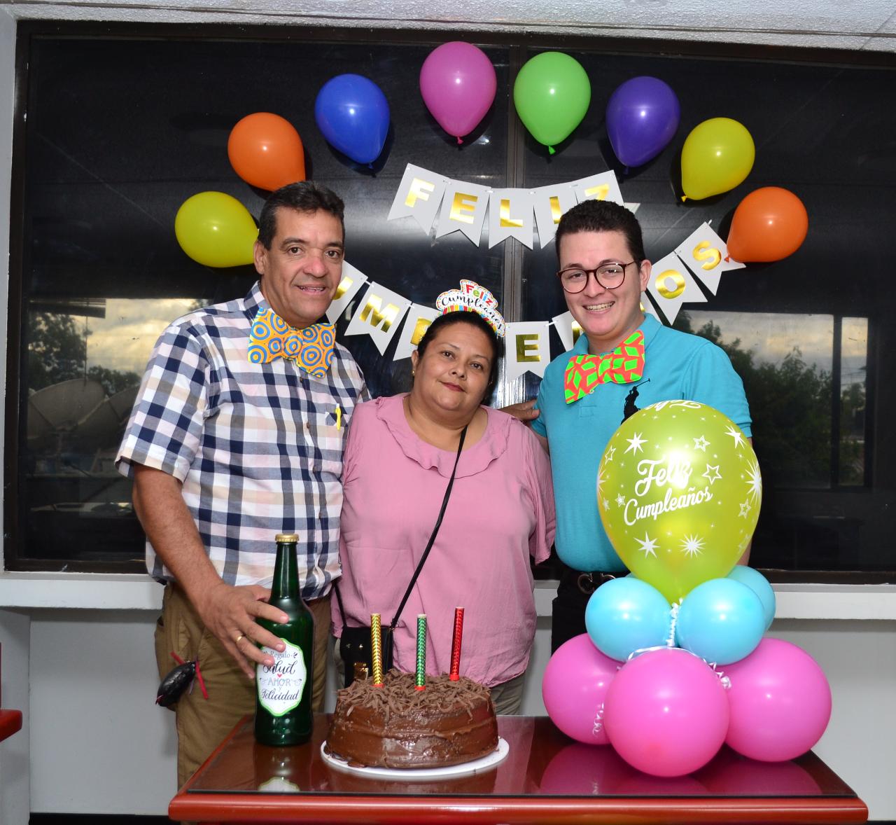 Los concejales homenajeados Jairo Núñez, Doris Mireya Manosalva y Cristian Calle.